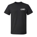 Crewneck Cotton T-Shirt – Classic Fit, Black, featuring embroidered logo, made with high-density cotton.