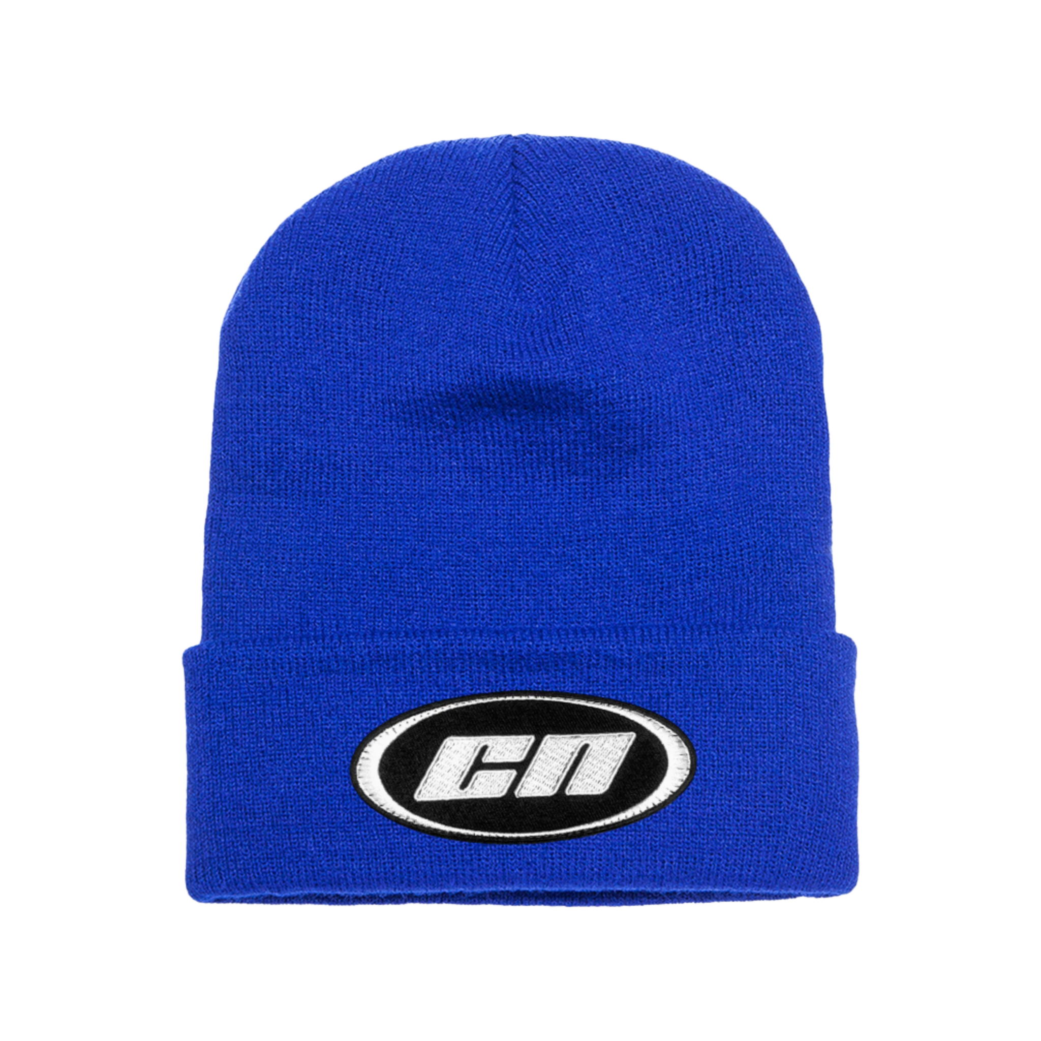 Cuffed Beanie – Soft Knit Winter Hat, Royal Blue