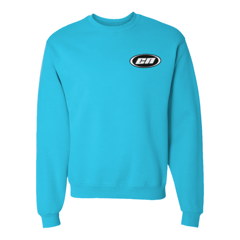 Crewneck Sweater – Lightweight Fleece, Aqua