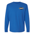 Long Sleeve Cotton T-Shirt – Semi-Relaxed Fit, Royal Blue with embroidered Club Neo logo patch.