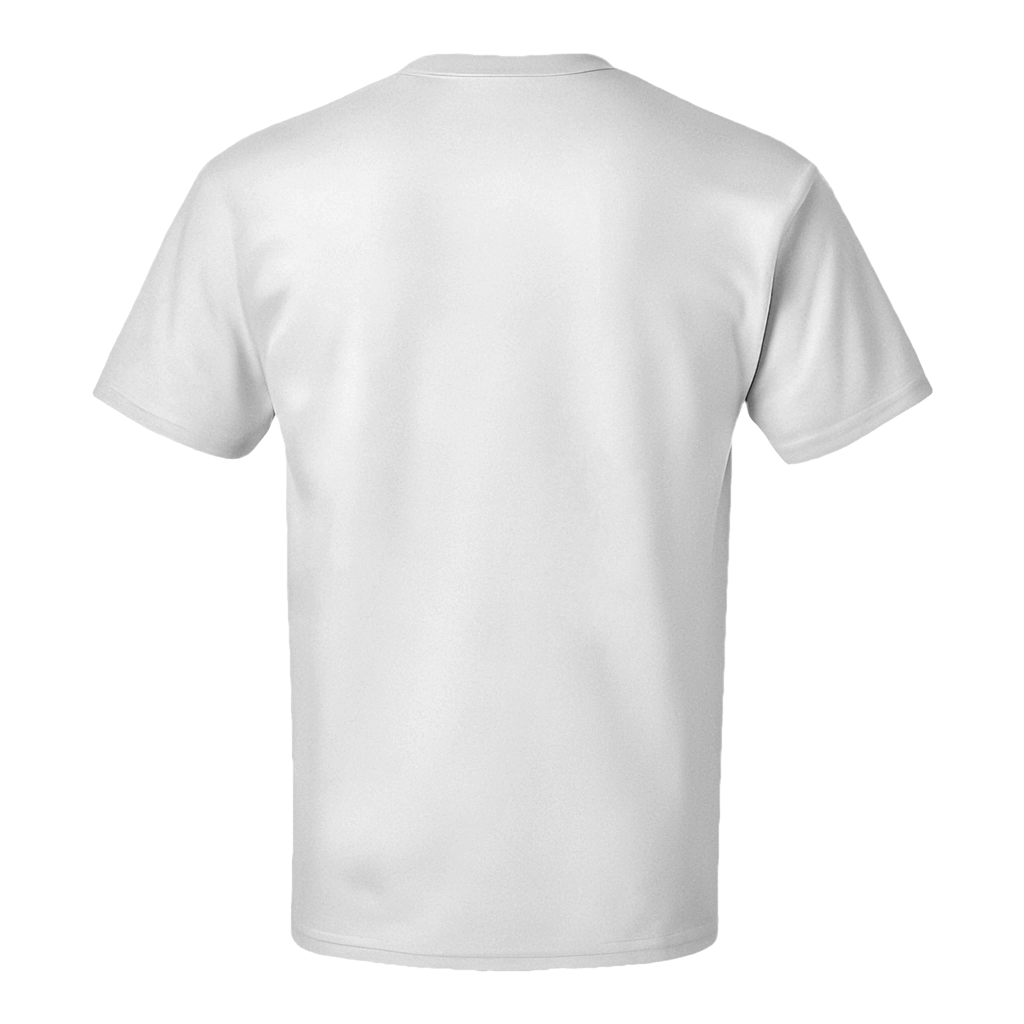 Back view of Crewneck Cotton T-Shirt – Classic Fit, White, showcasing its clean lines and classic style.